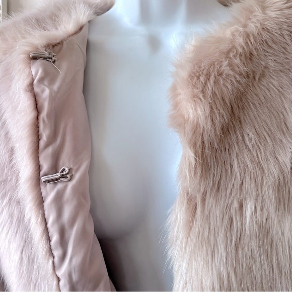 Carolina Belle Montreal Pink Boho Faux Fur Short Teddy Coat Sz XS - Picture 9 of 9